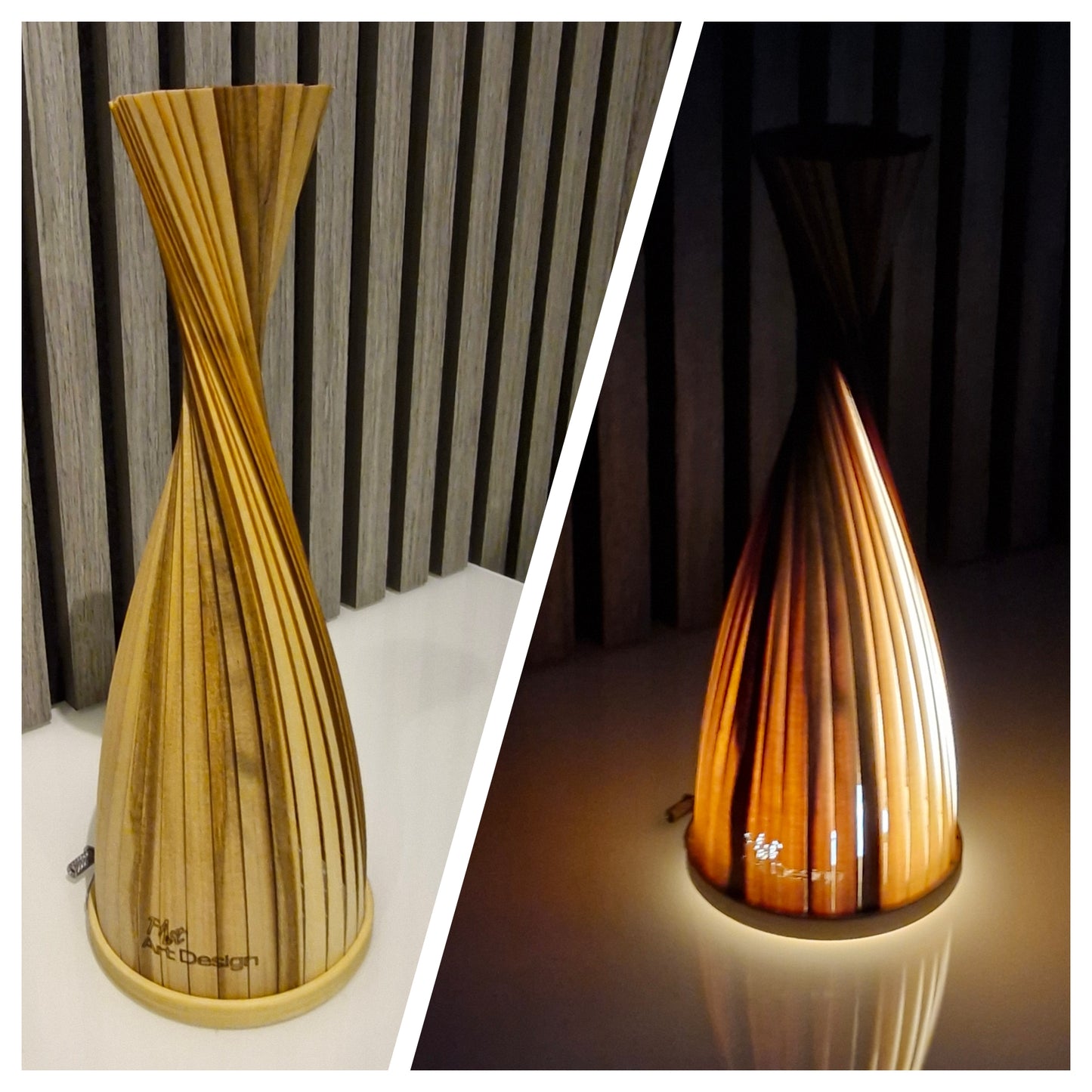 Design Lampe XS, aus Kernahorn, Echtholz